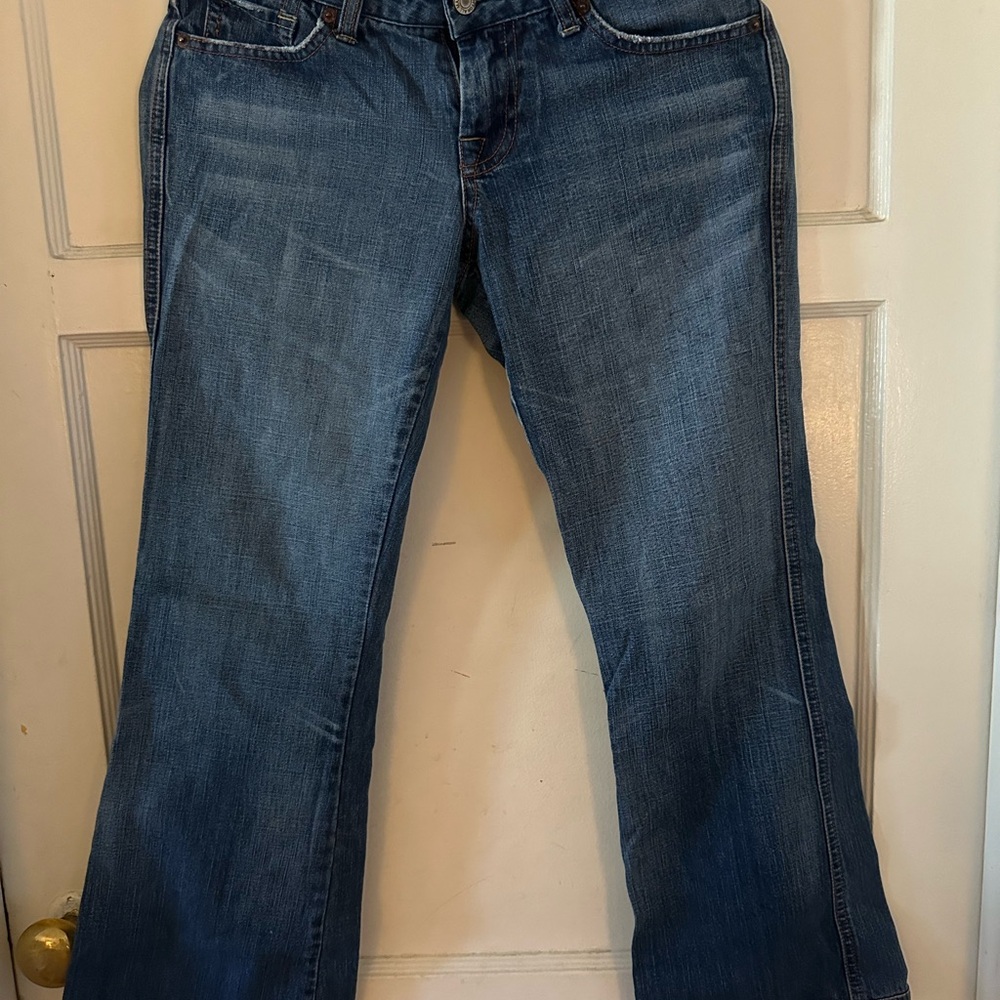 7 For All Mankind Dark Blue Flare Jeans
